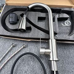 Stainless steel pull-out kitchen faucet, household vegetable washing basin, kitchen telescopic dishwashing pool, cold and hot splash-proof faucet, wholesale