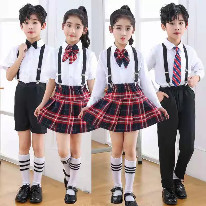 Детские комбинезоны Одежда для хора Костюм для учеников начальной и средней школы Британской школьной формы Детский сад Одежда для выступлений с декламацией поэзии