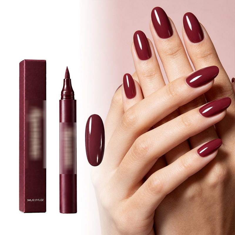 Nail Art Painting Pen (Dark Red) DIY Personalized Styling Free Drawing Clear Fine Decoration