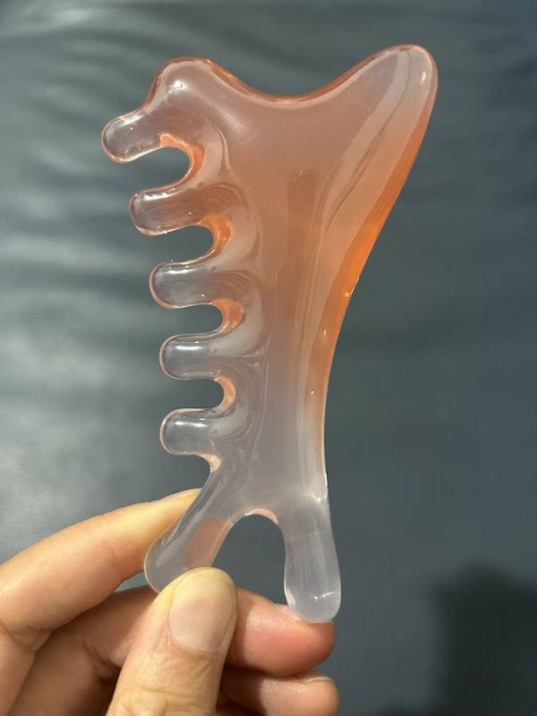 4in1多機能頭皮マッサージコーム、経絡コーム、刮痧樹脂製小型イルカ型、女の子向けピンク色の頭皮マッサージコーム|undefined