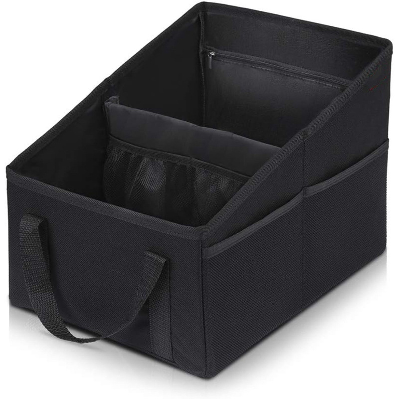 Cross-Border Car Trunk Organizer Storage Box Car Trunk Storage Box Foldable Multi-Compartment Storage Box
