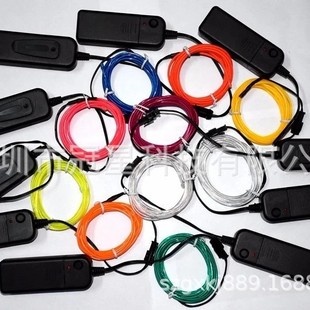 Manufacturer's Ready-Made 2.3mm Light-Emitting Wire El Cold Light Set with Battery Box Driver, 10 Colors to Choose from
