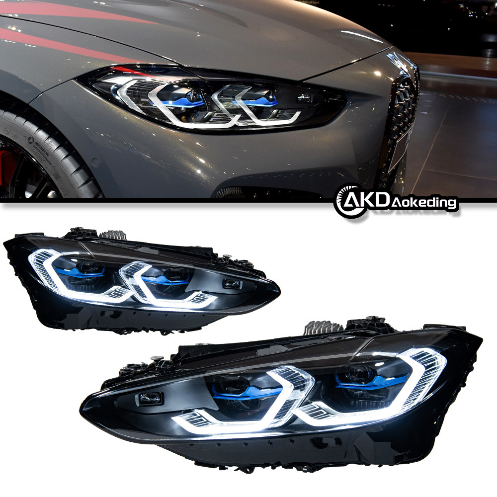 BMW 4 Series G22 G23 G26 M4 G82 faralar qismlari, original avtomobil faralarini yangilash moslamasi bilan mos keladi