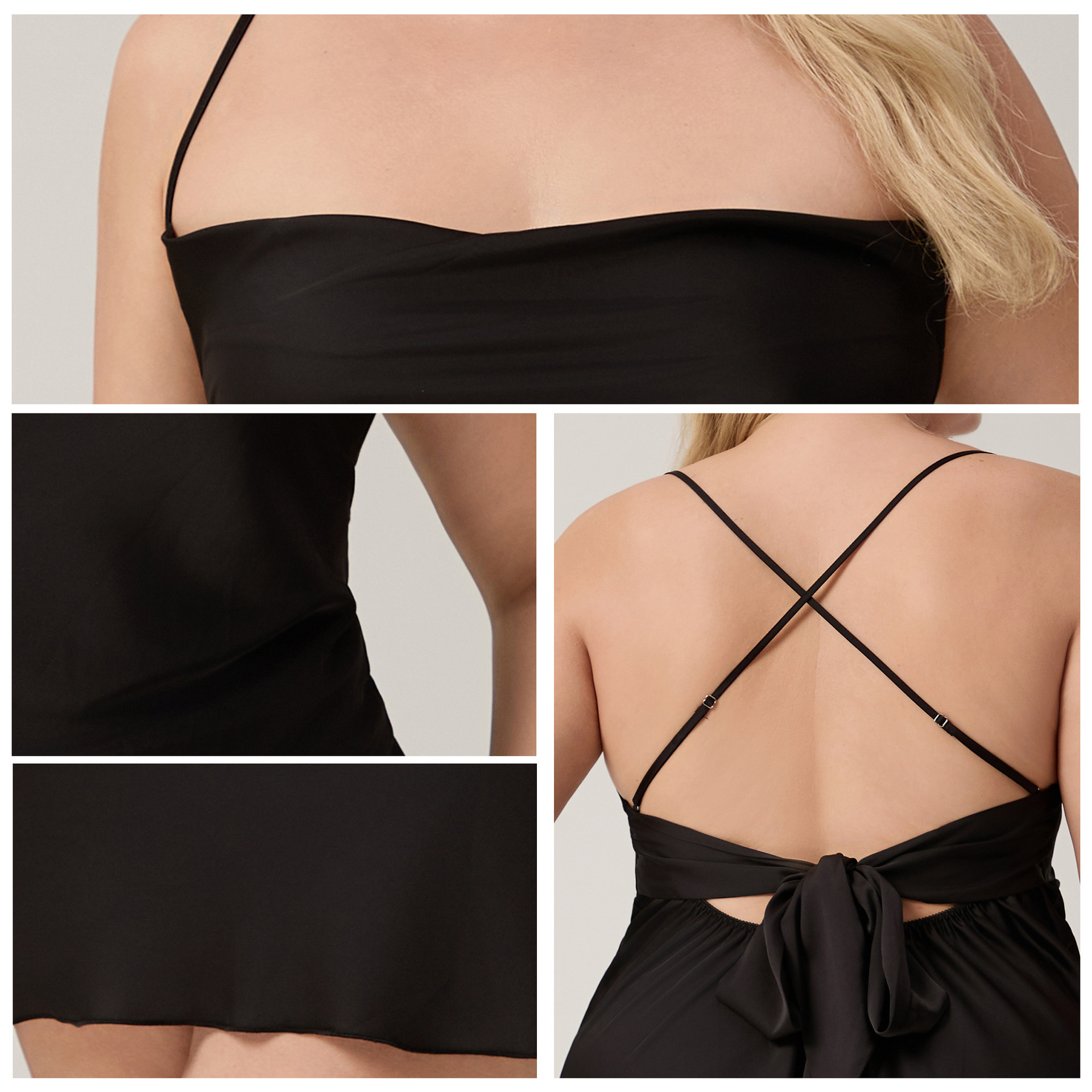 Yaoting pijamas de seda de hielo de tamaño grande simple y sexy vestido corto para el hogar de mujeres SQ7009