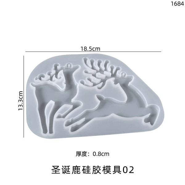 Christmas deer silicone mold 02