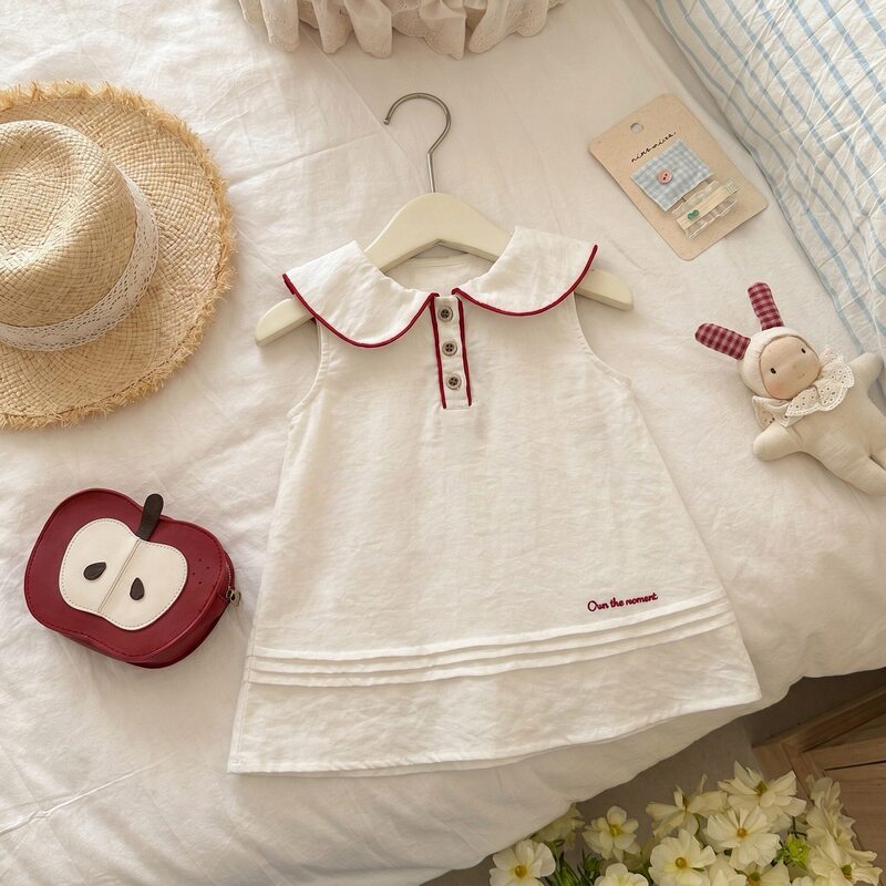 Girls' Dress 2026 Summer New Style Baby Girl Doll Collar Dress Sweet Lapel Princess Dress Birthday Dress Girls' Dress 2026 Summer New Style Baby Girl Doll Collar Dress Sweet Lapel Princess Dress Birthday Dress