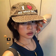 韩国ins辣妹豹纹迷彩爱心美式平檐复古鸭舌帽街头个性男女棒球帽