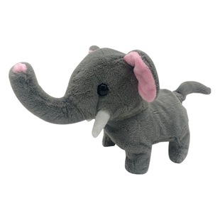 Simulation plush Electric Elephant children play house pet toys will walk will call cute little elephant stall toys