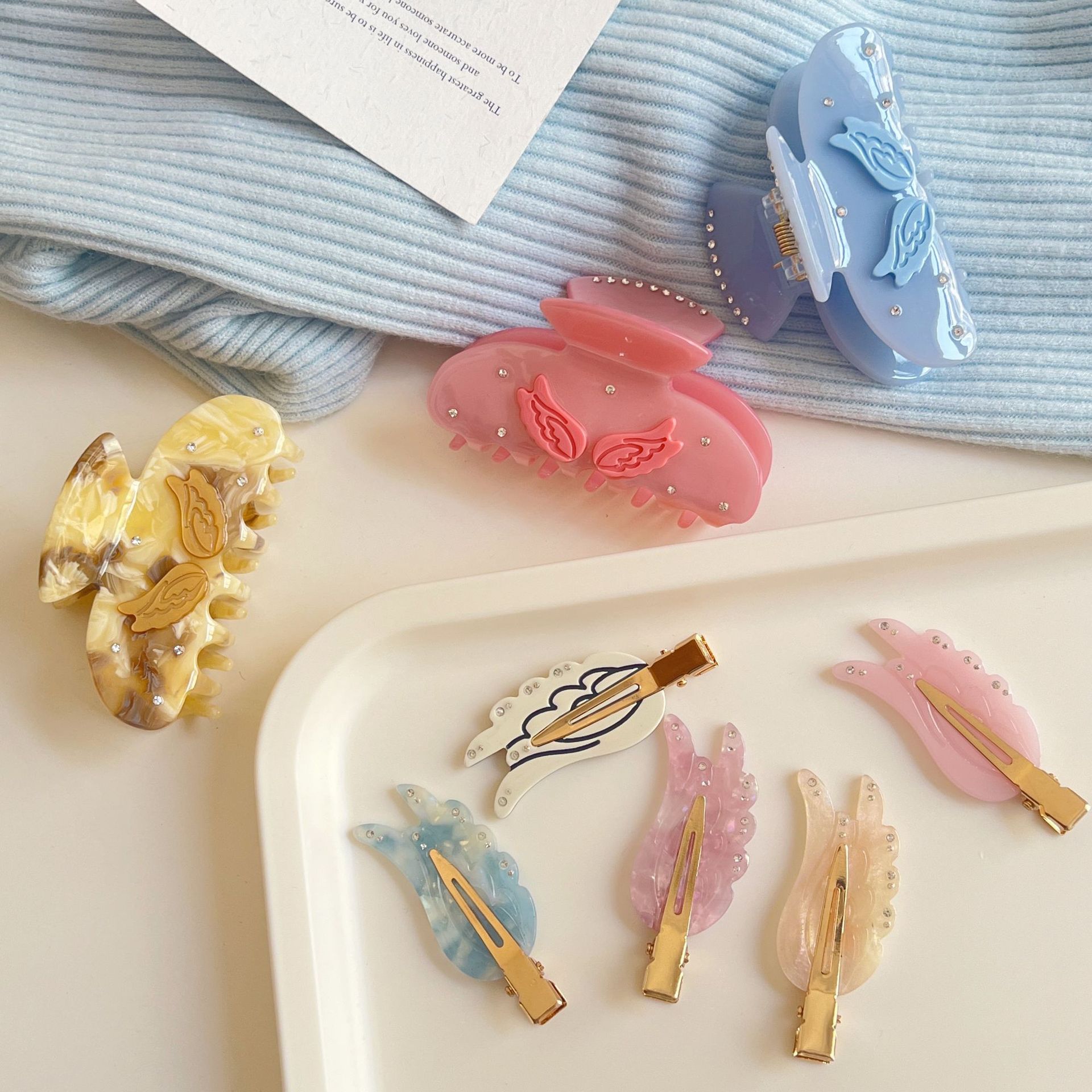 Women's Wings IG Style Sweet Acetic Acid Sheets Hair Clip Hair Claws display picture 2