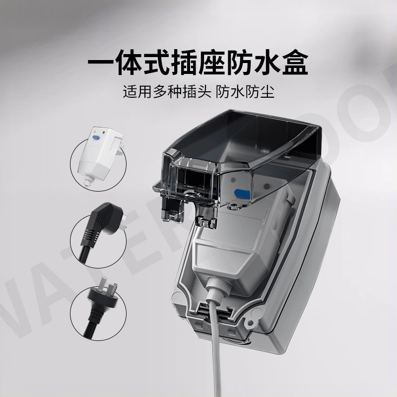 Smart Toilet Plug Waterproof Socket Outdoor Switch Socket Bathroom Surface-Mounted and Concealed Installation 16A Outdoor Rainproof and Dustproof
