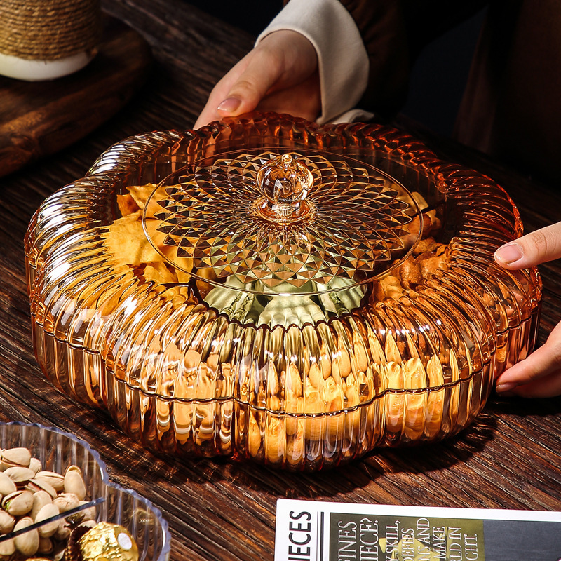 分類されたフルーツプレート、正方形のプラスチック製、蓋付き、収納、リビングルームのスナック、喬威収納ボックス、密封、防塵、密閉|undefined