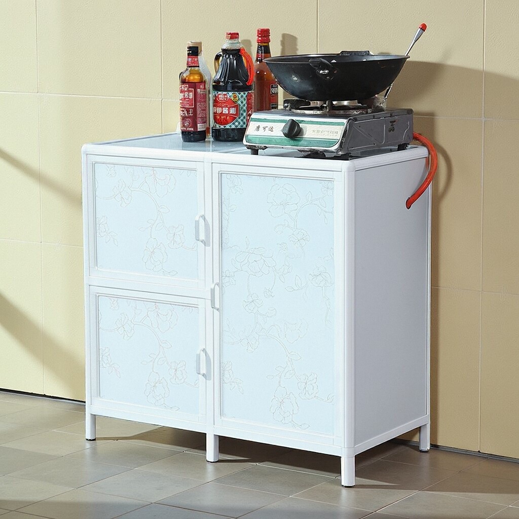 Gabinete de cocina de gas cocina casera gabinete de mesa de cocina almacenamiento de almacenamiento de armario de aleación de aluminio montaje de gabinete de cocina almacenamiento