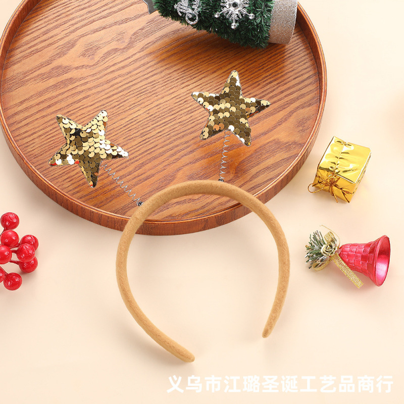 クリスマス五芒星ヘッドバンド サンタクロース 雪だるま 可愛いヘッドバンド ホリデー 大人 子供用ヘッドウェア ヘッドバンド 卸売|undefined