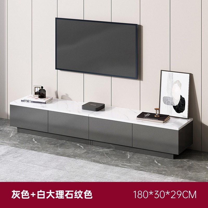 TV gabinete simple sala de estar moderna casa pequeño apartamento piso mesa nueva luz de lujo minimalista imitación roca placa TV gabinete