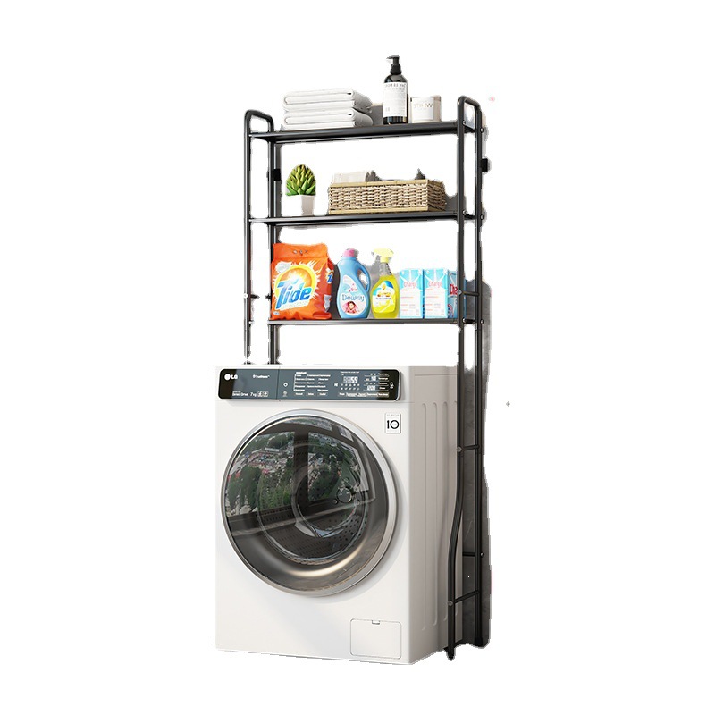 Estante de almacenamiento de la lavadora inodoro estante de almacenamiento rodillo piso balcón inodoro rack de almacenamiento lavadora rack