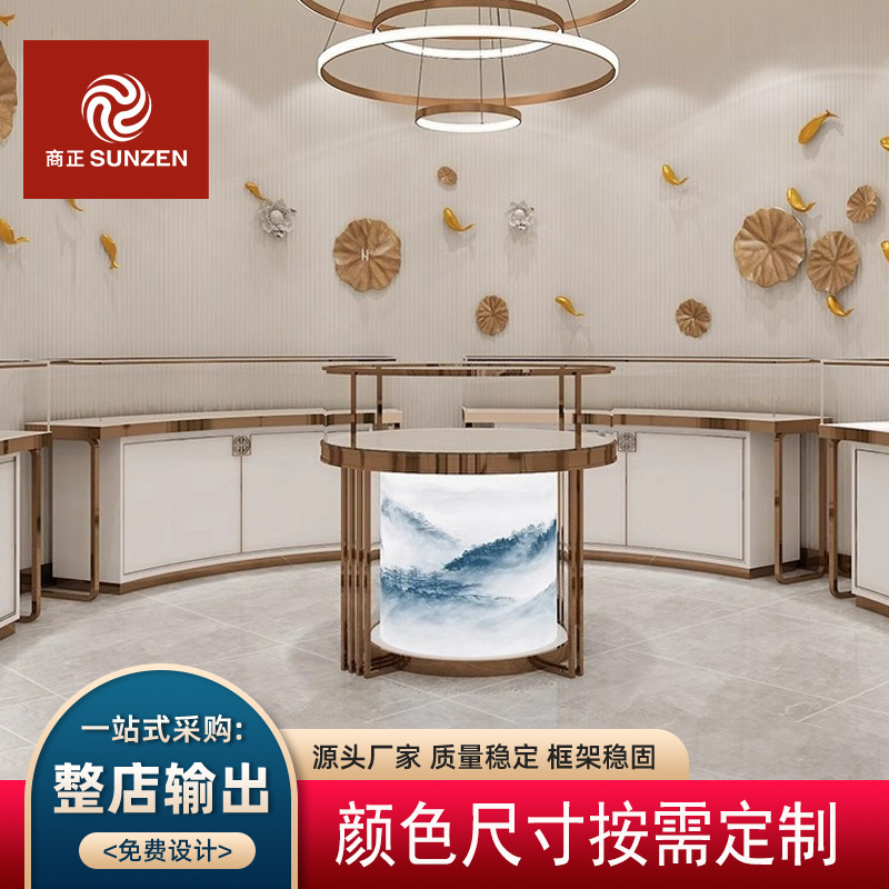 珠宝展示柜珍珠钻石首饰陈列展柜超白钢化玻璃展台黄金展示柜设计