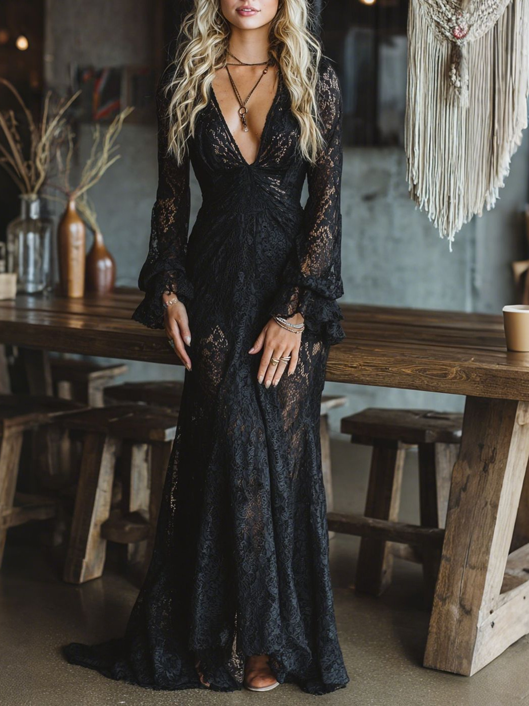 summer fashionable elegant lace megaphone