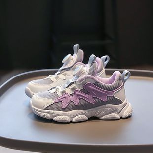 Girls' Shoes 2023 Spring and Autumn New Children's White Shoes Large Children's Girls Sports Torre Shoes Mesh Breathable Summer
