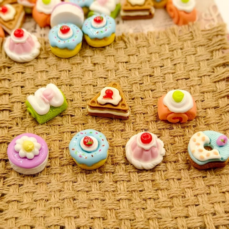 亮面立体树脂配件水果蛋糕DIY洞洞鞋钥匙扣挂件材料饰品摆件配件|undefined
