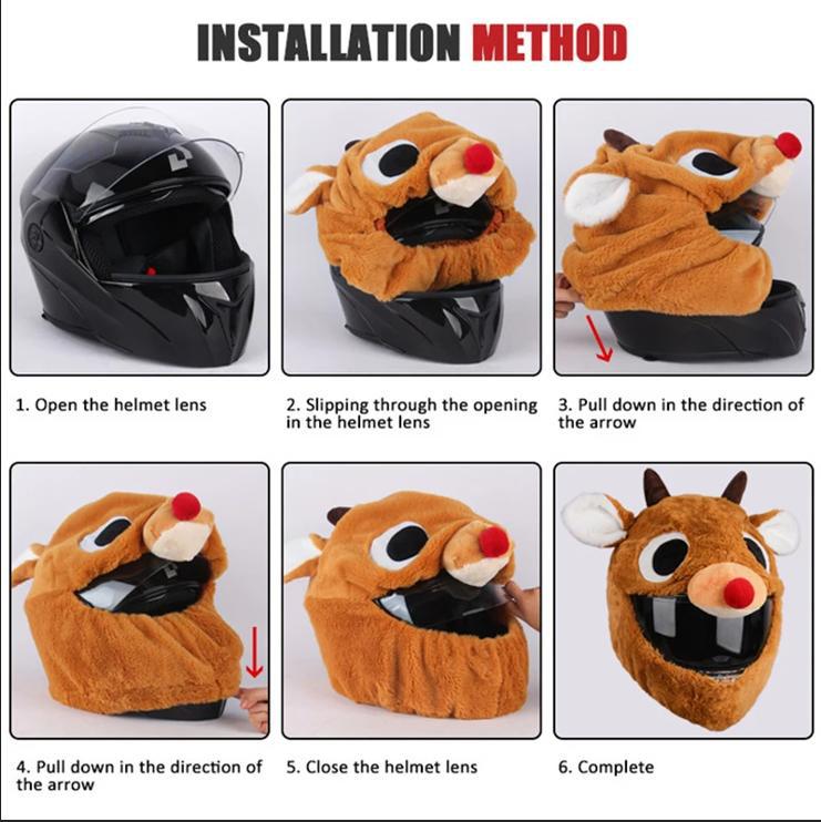 Cross-border wholesale motorcycle helmet cover exposed helmet full helmet plush cartoon personality helmet protective cover pig head sister