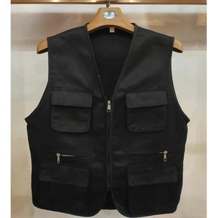 Wholesale photography vest multi-pocket volunteer vest group activity tooling advertising fishing vest printed logo