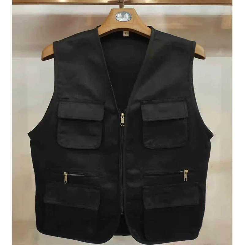 Оптовая продажа Фотографический жилет Многокарманный жилет для добровольцев Групповая деятельность Инструменты Рекламный рыболовный жилет Печатный логотип