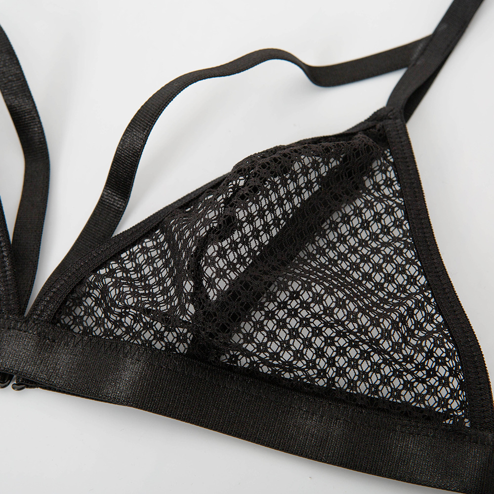 sexy perspective mesh with garter underwear five-piece set (multicolor) NSHLN120564