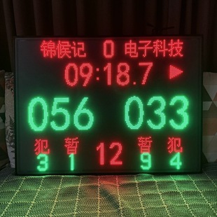 Large dot matrix screen basketball electronic scoreboard fader countdown score wireless control with team name