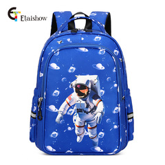 2024 New Astronaut Cartoon Print Large Capacity Primary School Student Backpack for Boys and Girls Trendy Cool Cute Children's Dual Shoulder Bag