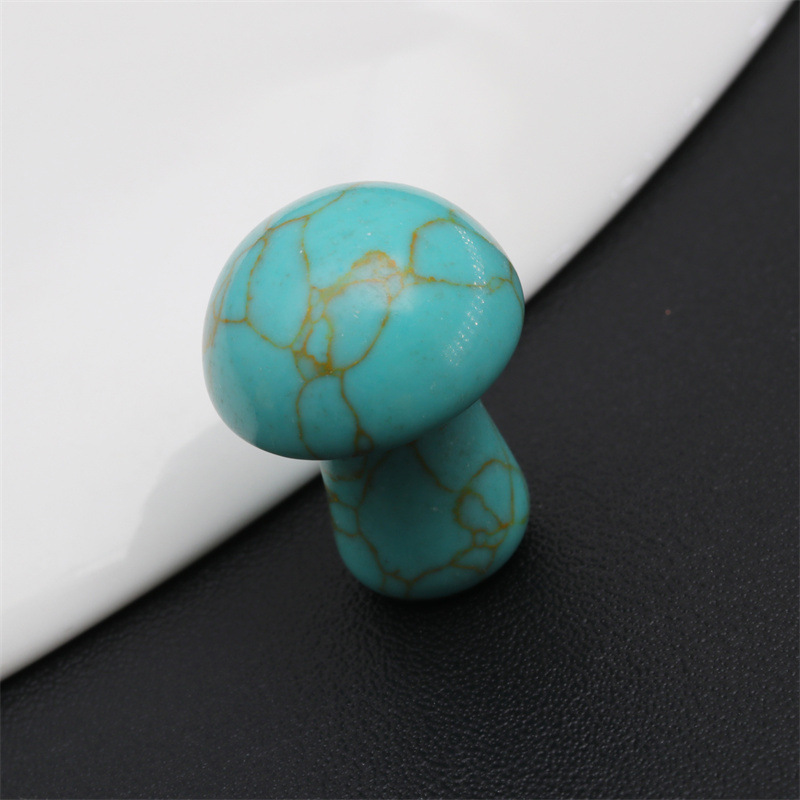 Cristal de ágata piedra semipreciosa Mini seta decoración maceta pecera DIY joyería decorativa seta transfronteriza