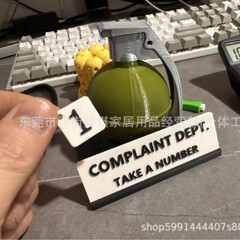 2025跨境爆款Complaint Department Grenade Desk Sign手榴弹摆件