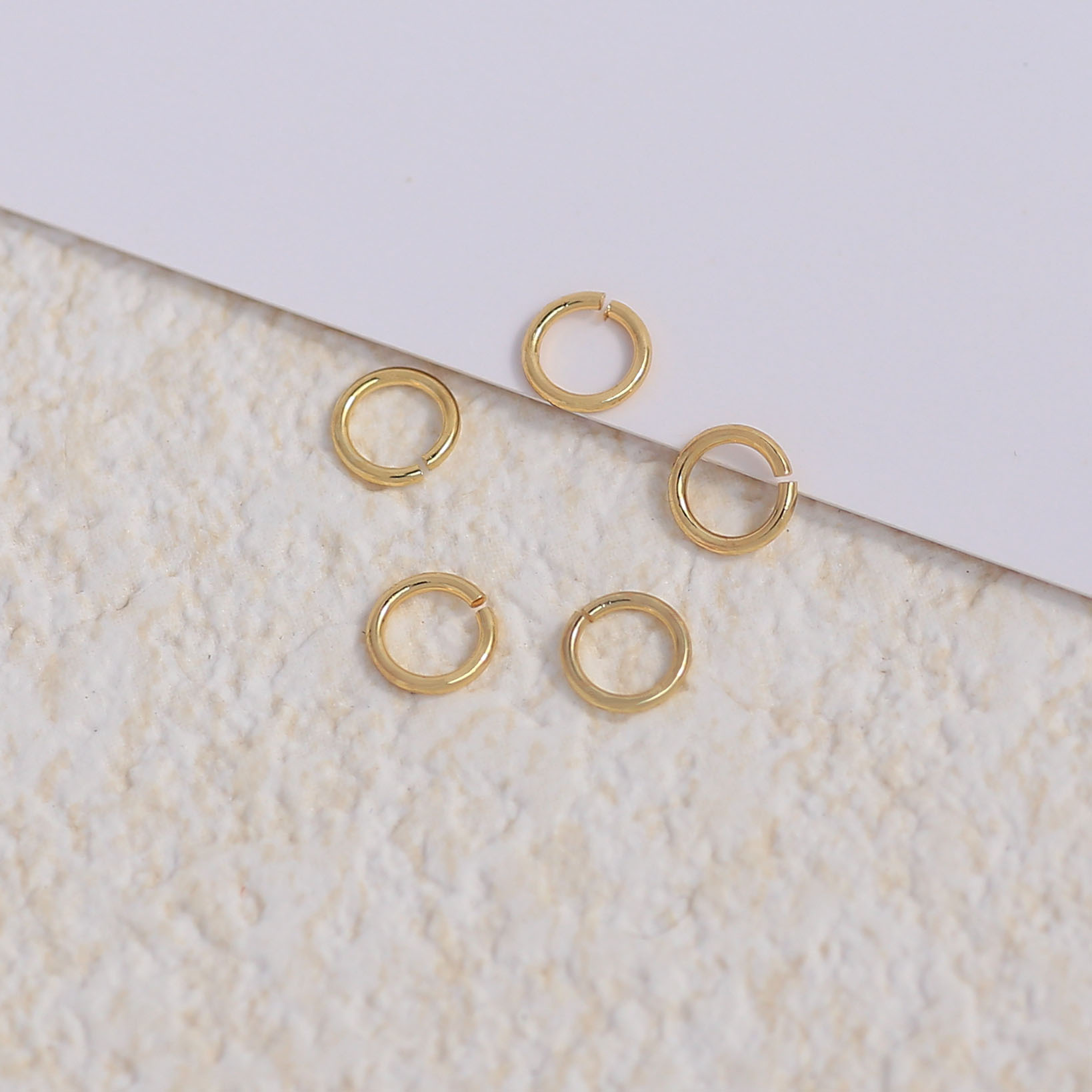 18k real gold electroplated 5×4mm flat ring