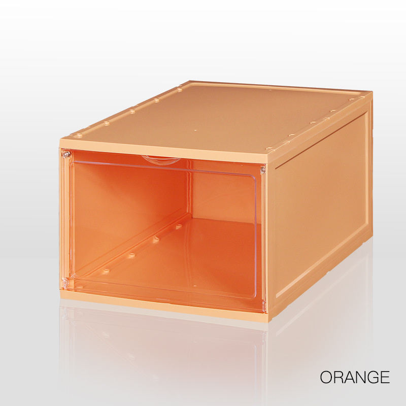 Caja dura engrosada caja de zapatos transparente de plástico flip caja de almacenamiento de acrílico a prueba de polvo combinación de zapatos gabinete de zapatos al por mayor