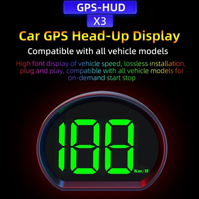 multifunctional speedometer with steering – Vehicle HUD - x3-green-light-large-font-speedometer-kmh