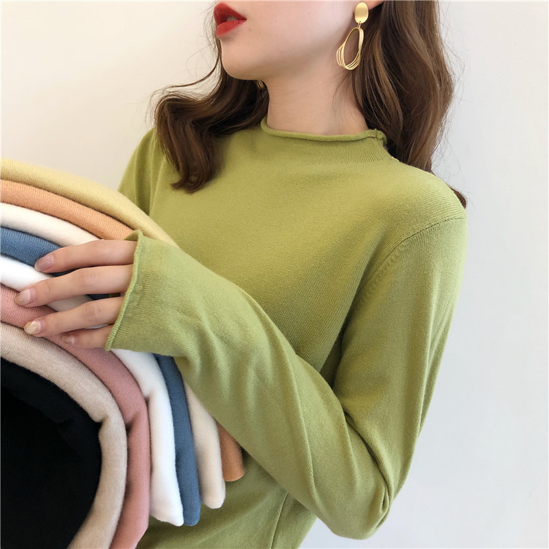 2022 autumn and winter fashion sweater outer wear thin sweater round neck inner base shirt loose foreign style top 2022 autumn and winter fashion sweater outer wear thin sweater round neck inner base shirt loose foreign style top