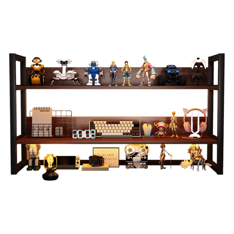 Estante de estantería de escritorio multi-capa pequeña instalación simple estante de almacenamiento doméstico dormitorio gabinete estante de escritorio del estudiante