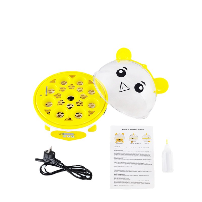 Suministro transfronterizo pequeño hogar incubadora automática inteligente pollo pato ganso codorniz incubadora de huevos