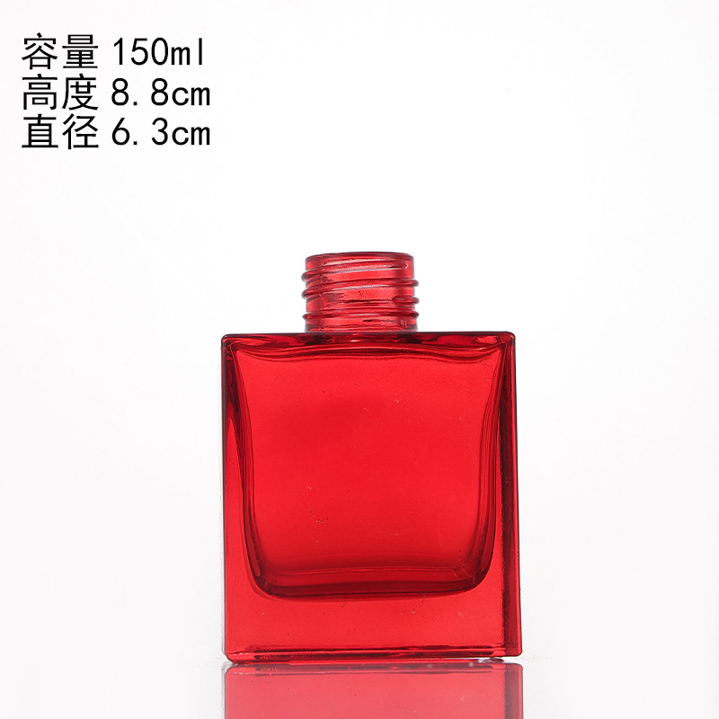 Botella de fragancia cuadrada vertical botella de perfume decoración para el hogar decoración botella de fragancia de vidrio botella de fragancia