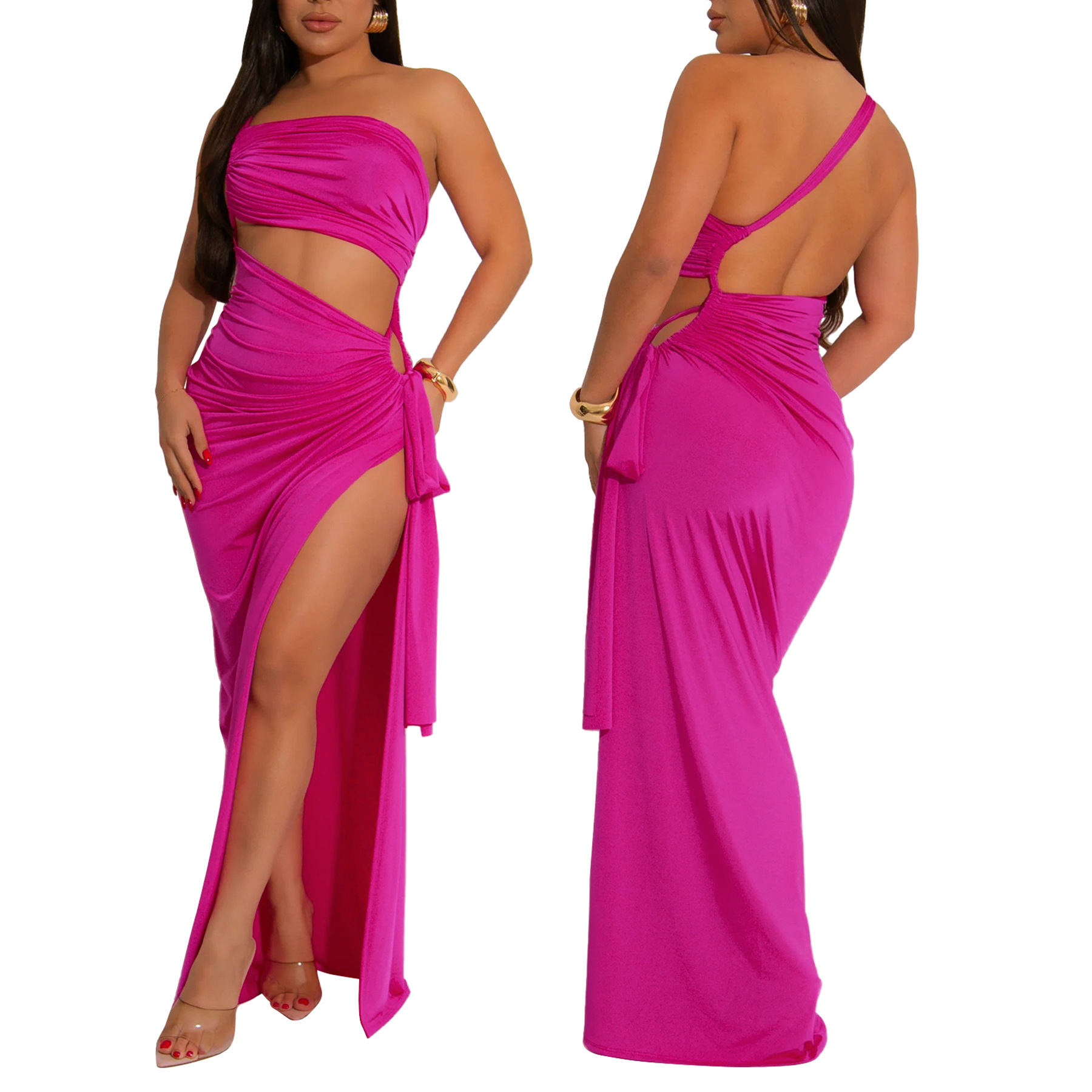 345g Weight Maxi Long Dress Dress Length Type Sleeveless Sleeve Length Sheath Dress Dresses Type Polyester Fabric Type High Waist Waist Line Banquet, Cocktail Party Occasion Strapless, Oblique collar Neckline Slim Fit Type Solid Color Pattern Summer Season Women's Gender Sexy, Streetwear Style Wholesale Women's Sexy Streetwear Solid Color Banquet Cocktail Party Strapless Oblique Collar Sleeveless Sheath Dress 29