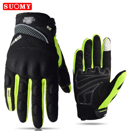 SUOMY Motorcycle Ventilation Riding Gloves Summer Men and Women's Motorcycle Racing Rider Protective Gloves Black Cross-border 