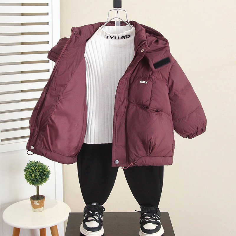 6902 chaqueta de plumón de pato blanco para niños chaqueta de algodón grueso para niños 2025 nueva ropa de invierno ropa de algodón para bebés de moda