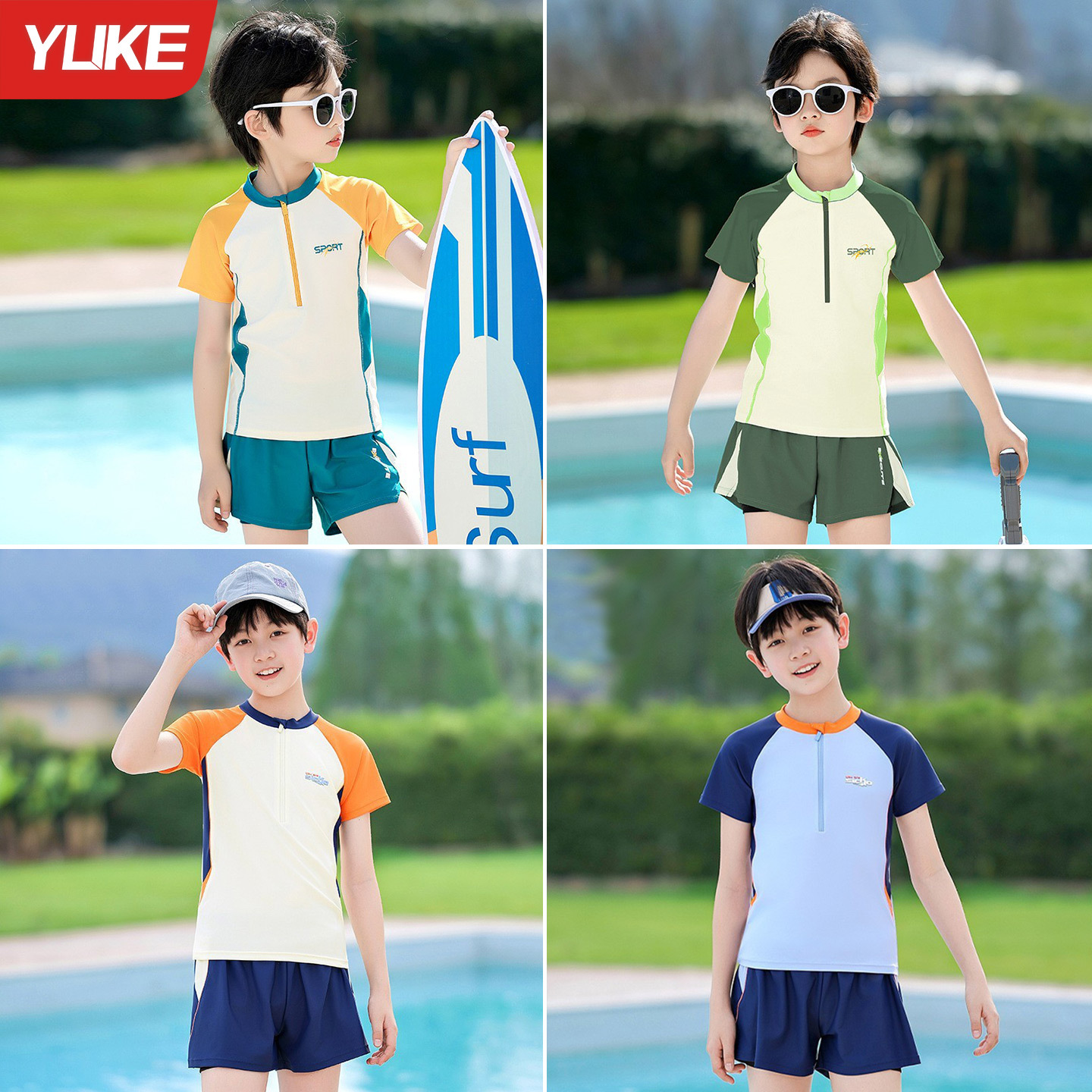 Children's split summer swimwear for boys