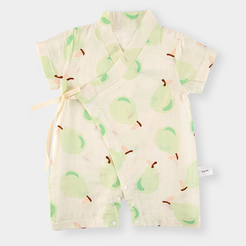 Muselina ropa de bebé verano bebé mono gasa delgada recién nacido un año de edad monje ropa Luna Llena escalada