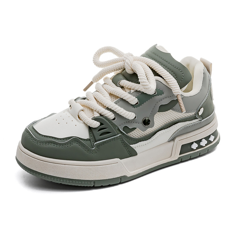 2023 nuevos zapatos blancos de Panda retro zapatos deportivos casuales para mujer Zapatillas de plataforma zapatos de pan para mujer 1933 image 8