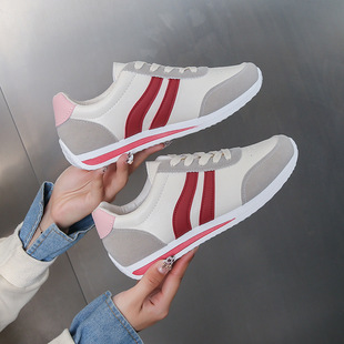 2025 New Autum Lace-Up Casual Sports Shoes Soft-Soled Running Shoes Versatile Student Shoes Flats-Soled Non-Slip Women's Shoes
