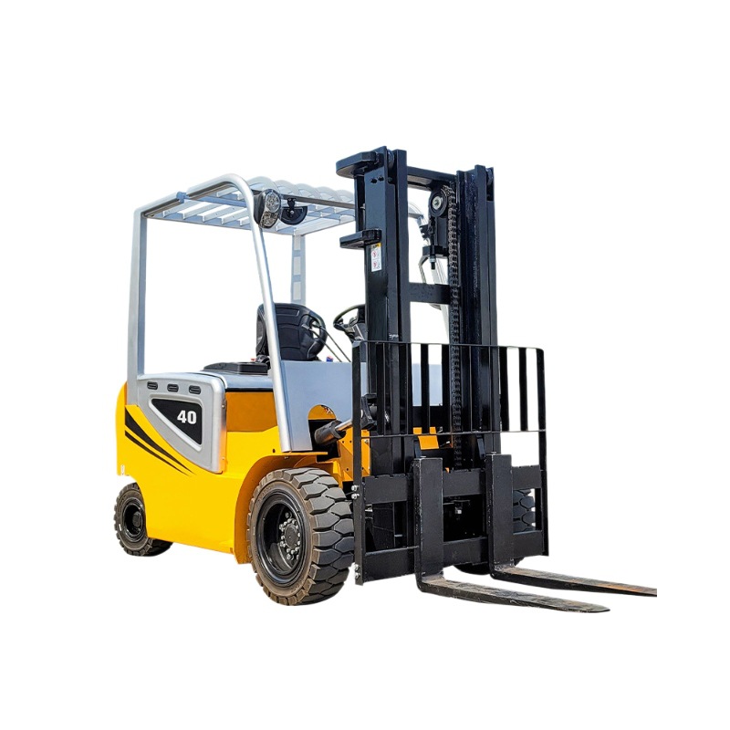 Carrileta elevadora eléctrica de cuatro ruedas 4 toneladas de camión de transporte pequeño tipo 2 toneladas de camión elevador pesado de equilibrio 3 toneladas de carretilla elevadora eléctrica