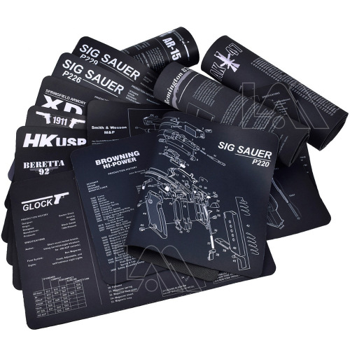 Cross-border single-sided resin gun pad large and medium size non-locking mouse pad gun structure pattern cleaning pad wholesale