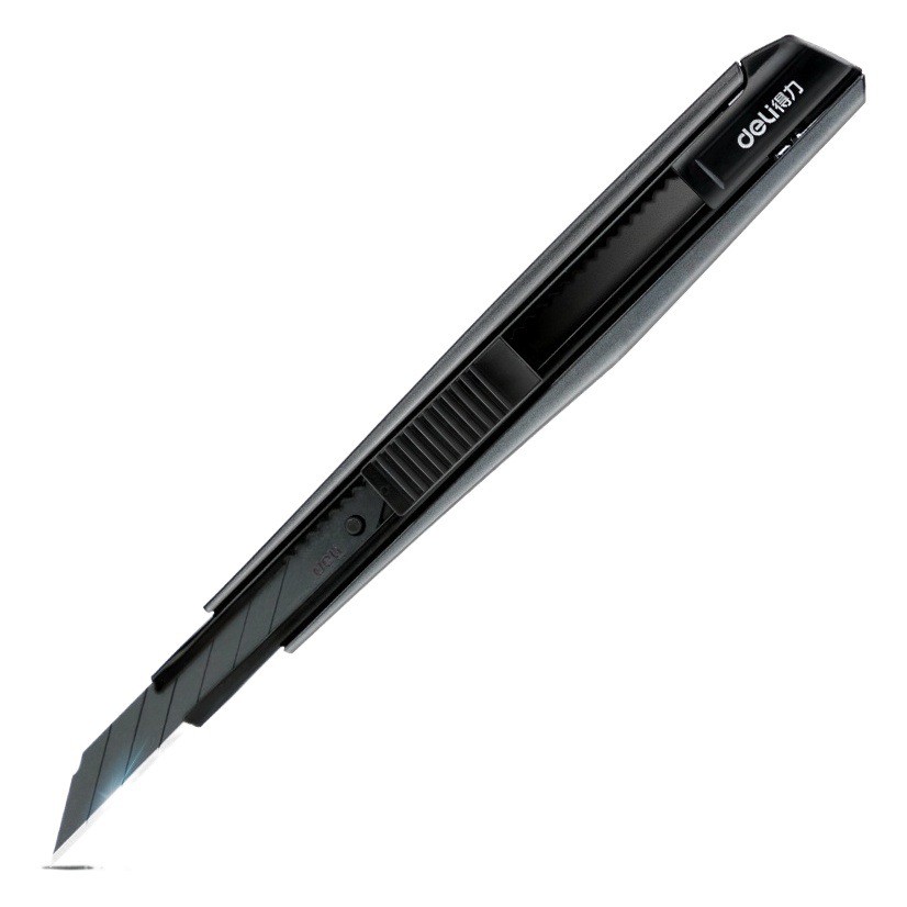 Deli 2037s cuchillo utilitario de oficina de aleación de zinc cuchillo de metal de tamaño pequeño cuchillo de corte de papel retráctil multifunción cuchillo de corte de papel