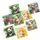 Original small animal cartoon self-sealing bag food packaging bag biscuit snowflake crisp candy snacks sealed bag wholesale