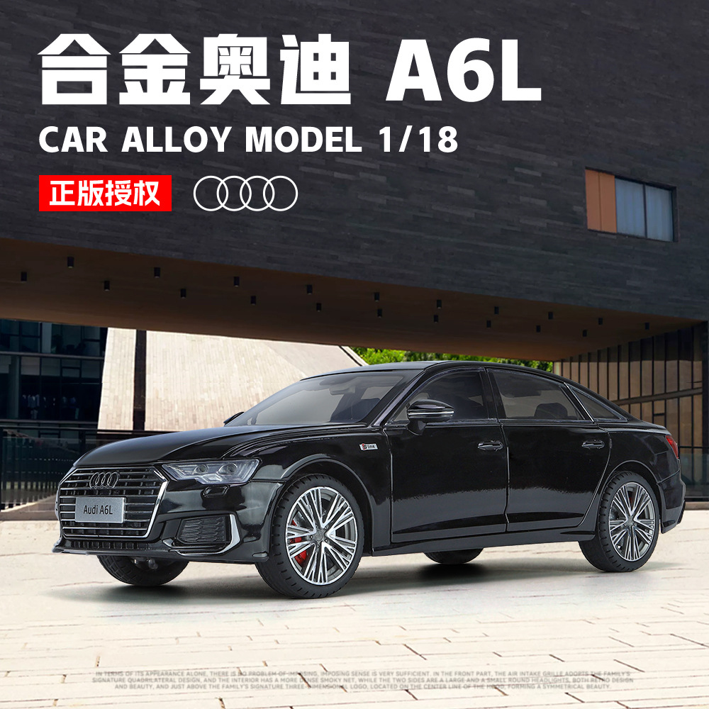 Autorización genuino 1:18 Audi A6 claraboyas panorámicas rueda delantera Tire hacia atrás simulación interior aleación modelo de coche deportivo adornos